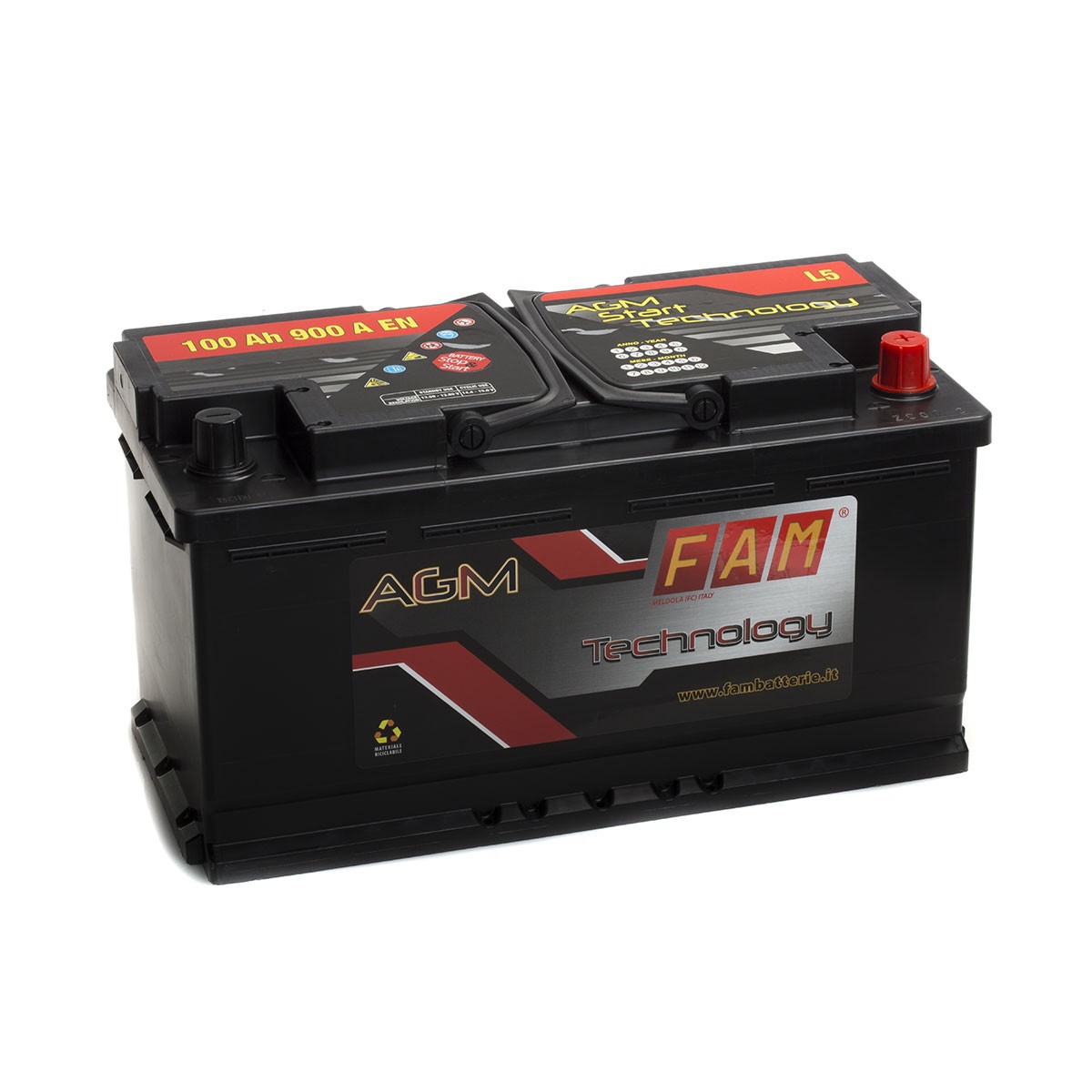 Batterie Auto Start & Stop AGM: L5 AGM START 100 - FAM Batterie